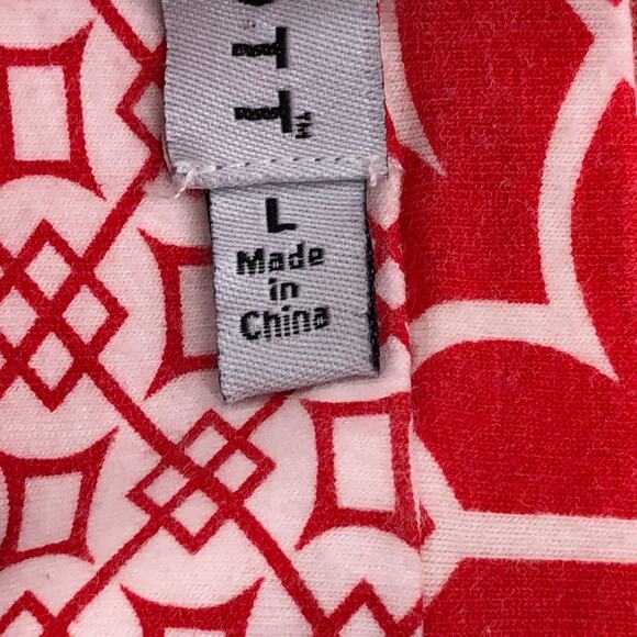 Gretchen Scott Womens Size L Dress Shift Jersey Geometric Print Round Neck Red - Picture 13 of 15